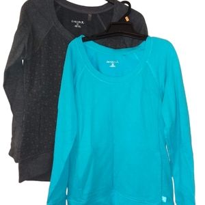 VTG 1990s DANSKIN Set of 2 Funky LS Sweatshirts